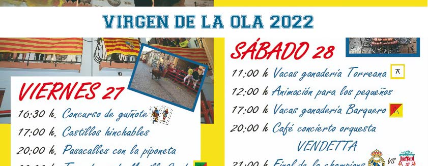 Programa de actos Virgen de la Ola 2022